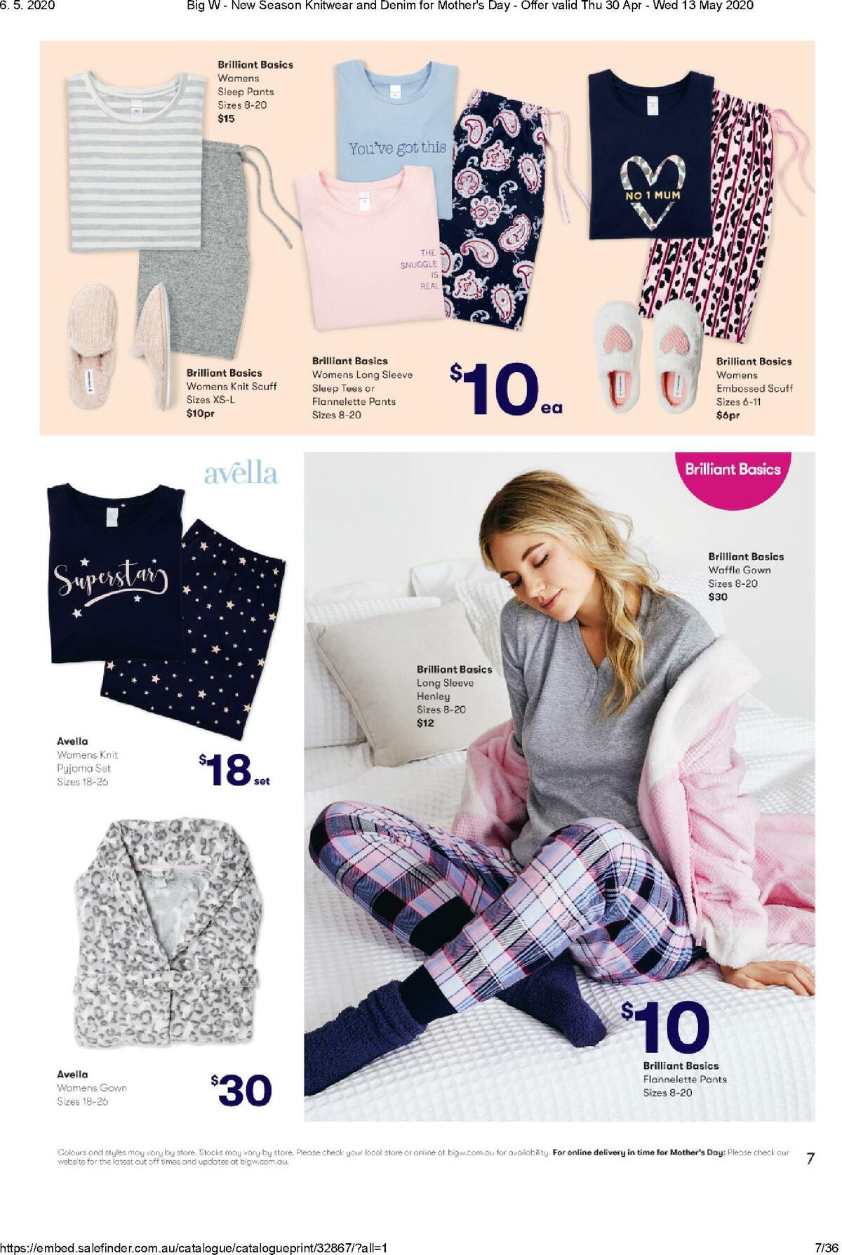 Big W New Season Knitwear and Denim for Mother's Day Catalogues from 30 April