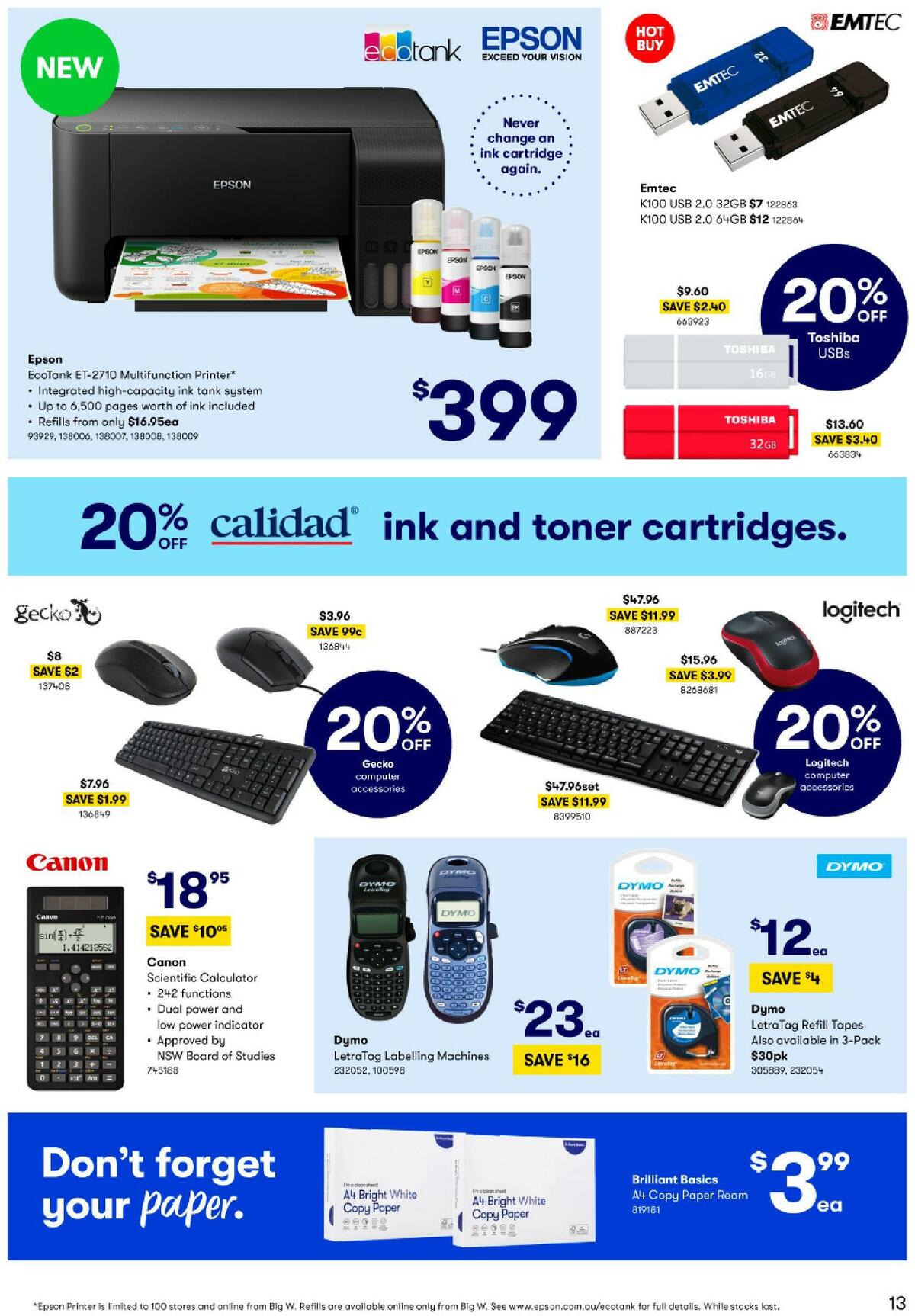 Big W Back to School Catalogues from 14 January