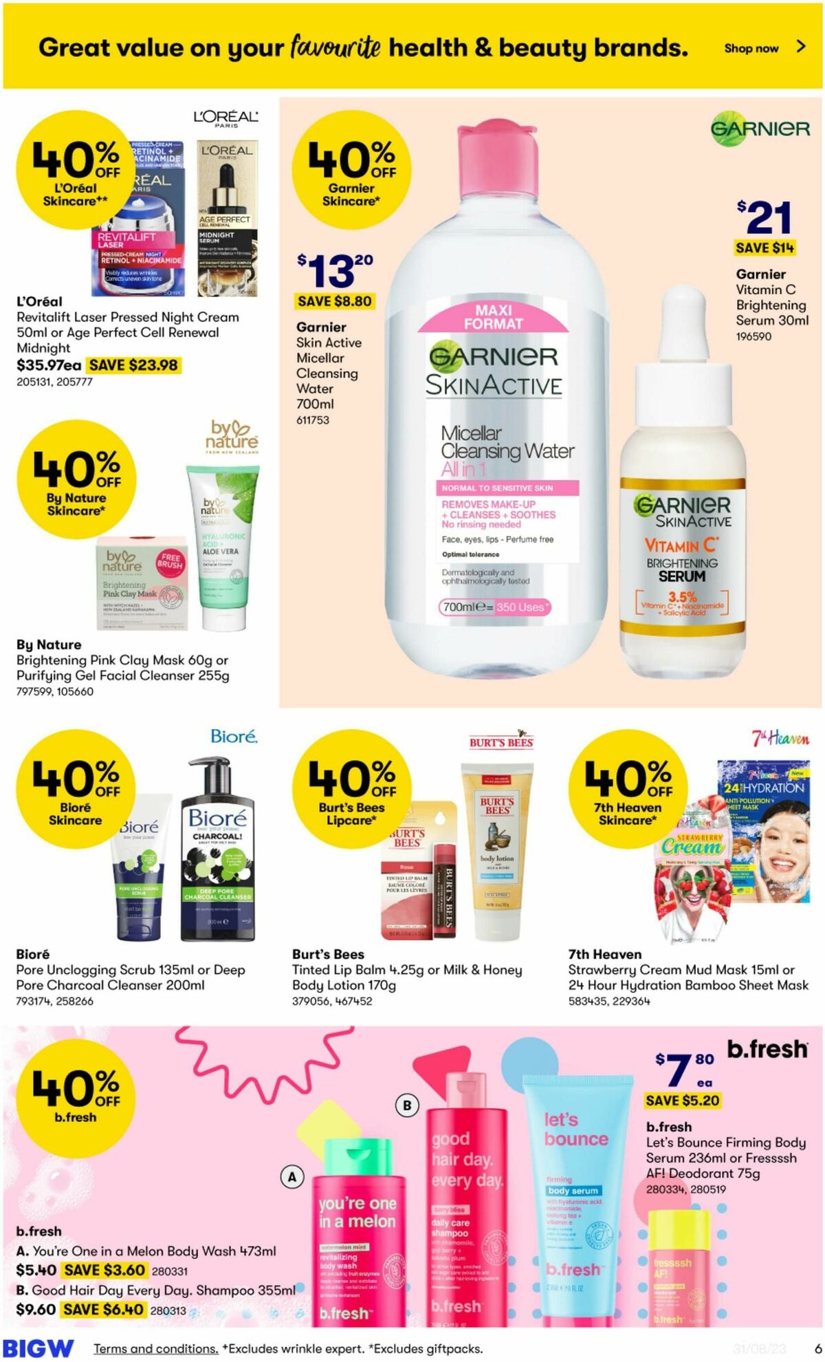 Big W More Beauty for Less Catalogues from 31 August