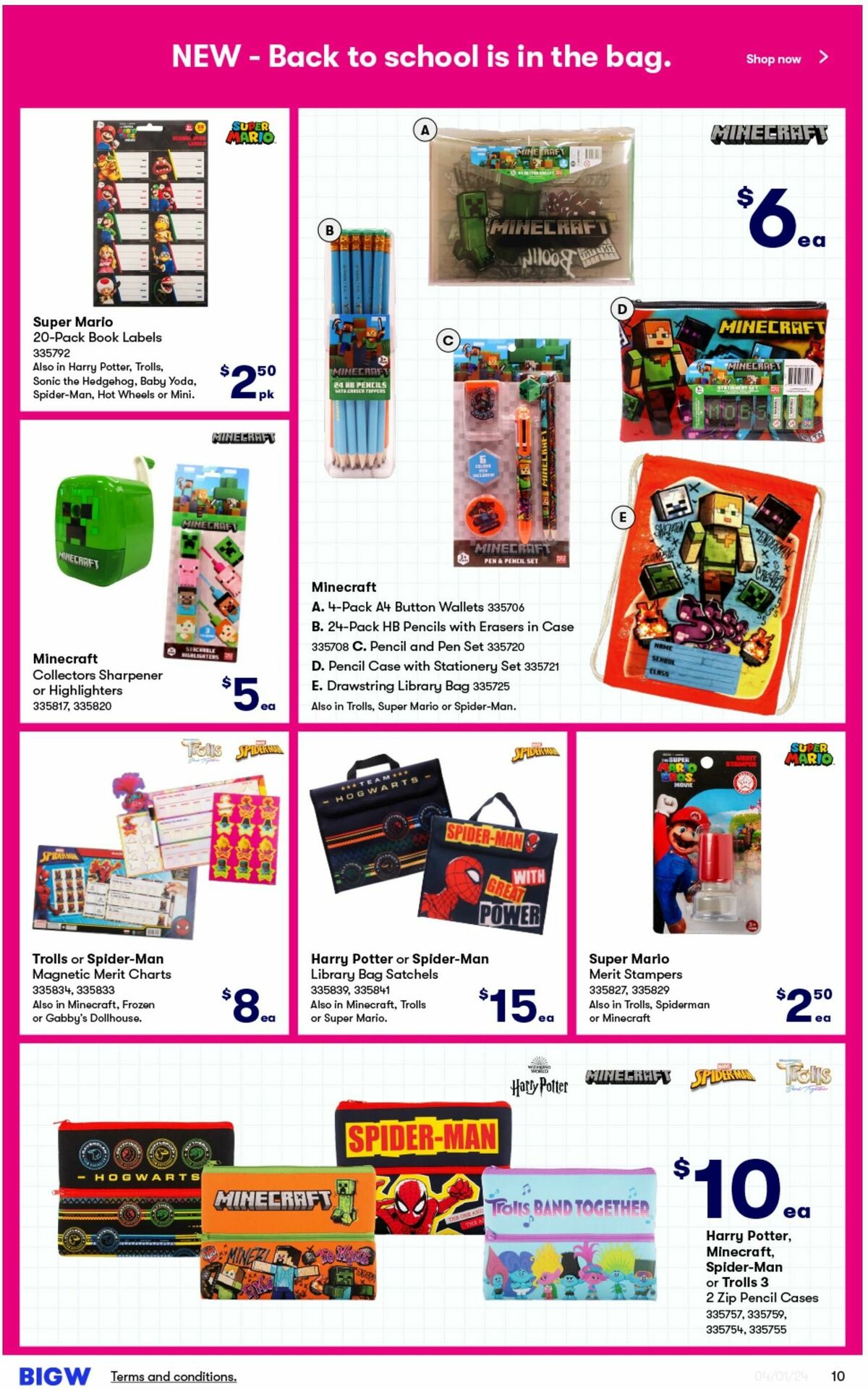 Big W Back to School Catalogues from 4 January