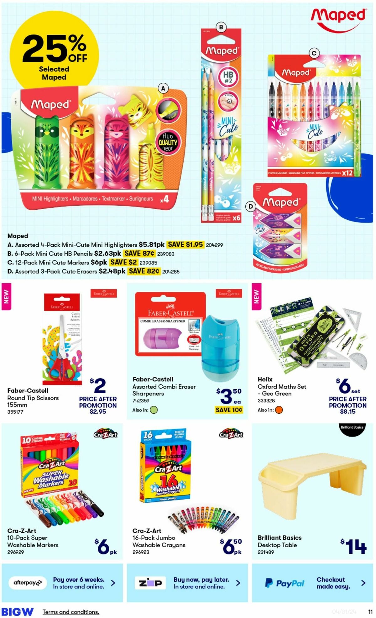 Big W Back to School Catalogues from 4 January