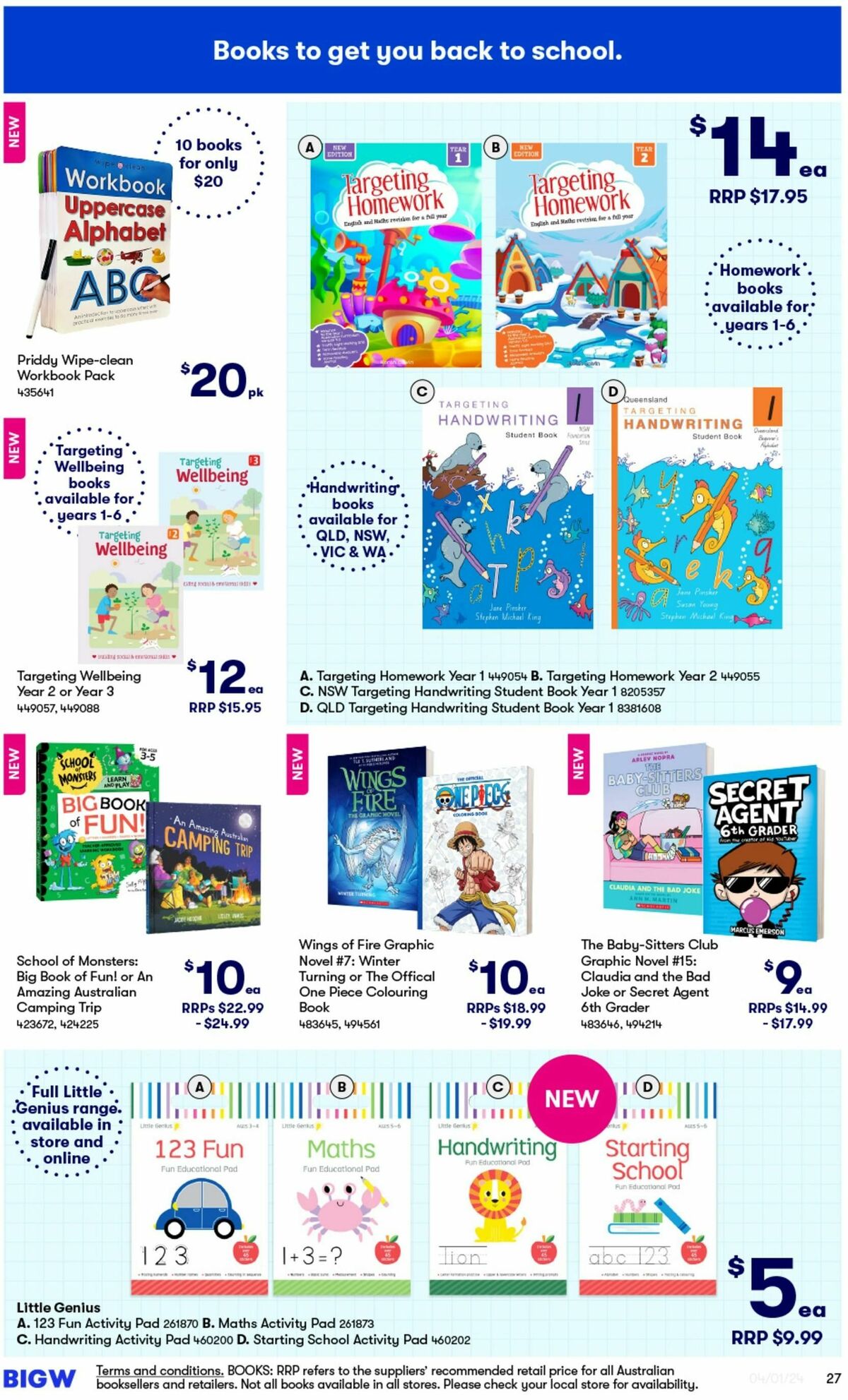 Big W Back to School Catalogues from 4 January