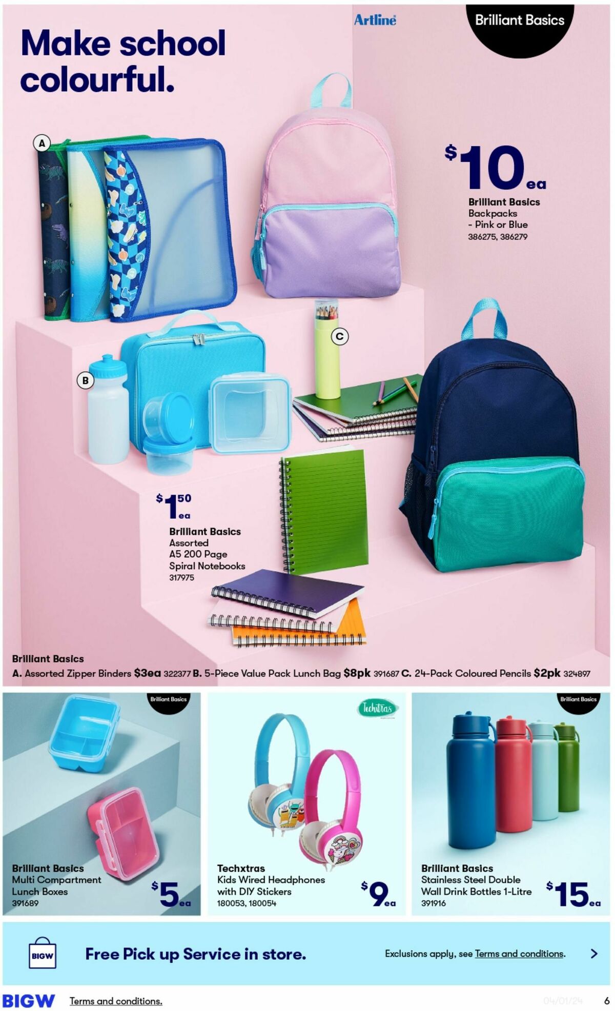 Big W Back to School Catalogues from 4 January