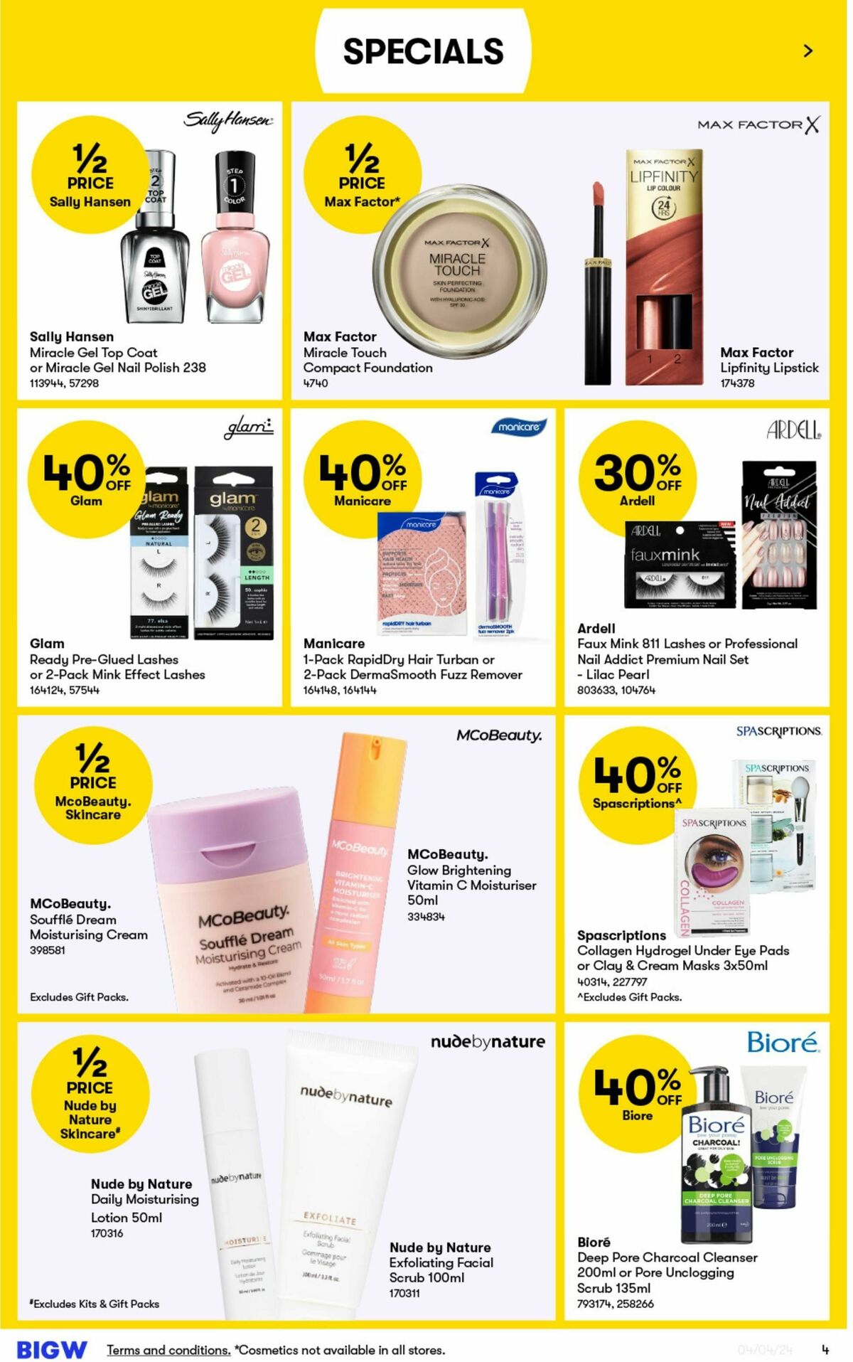 Big W More Beauty For Less Catalogues from 4 April