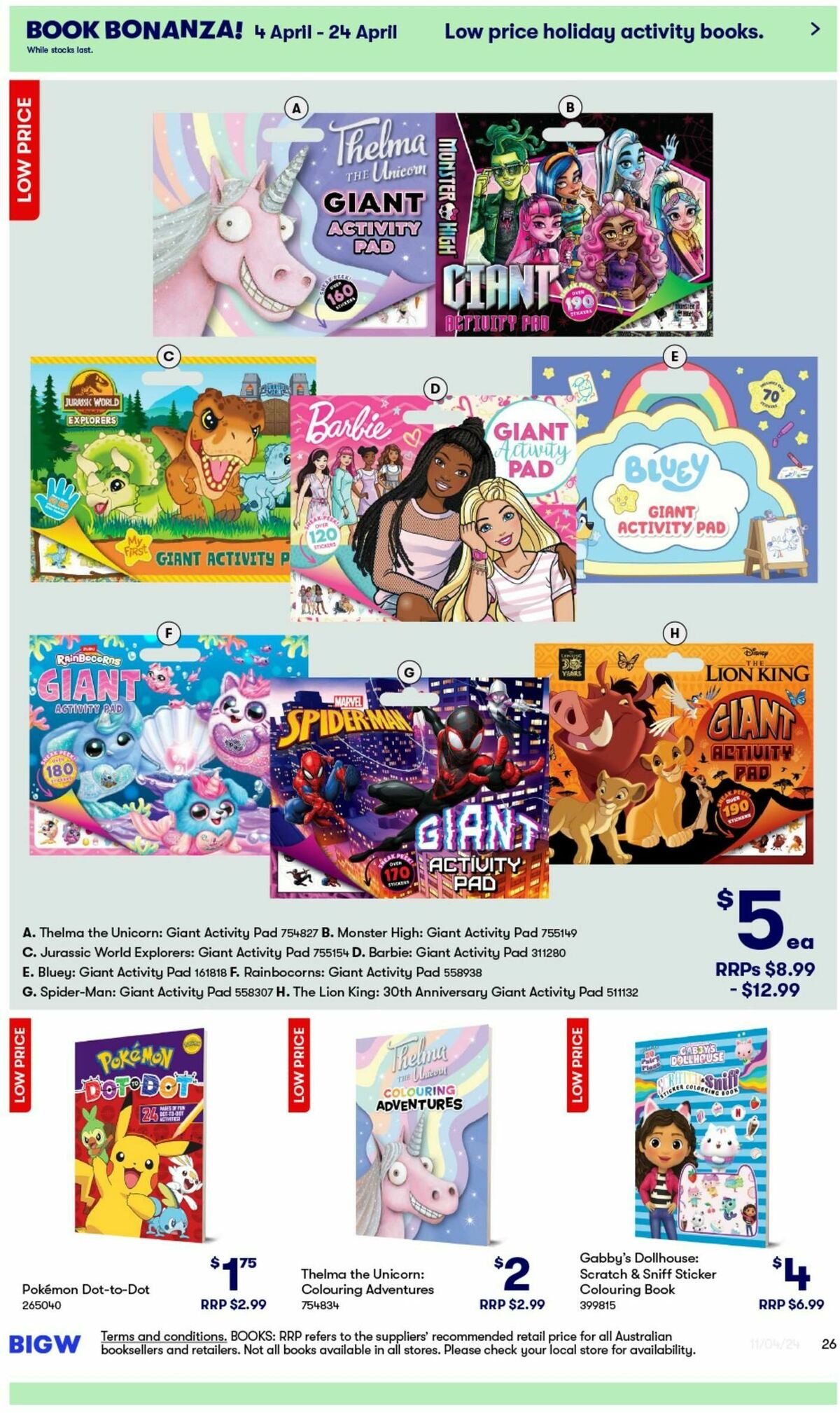 Big W Catalogues from 11 April