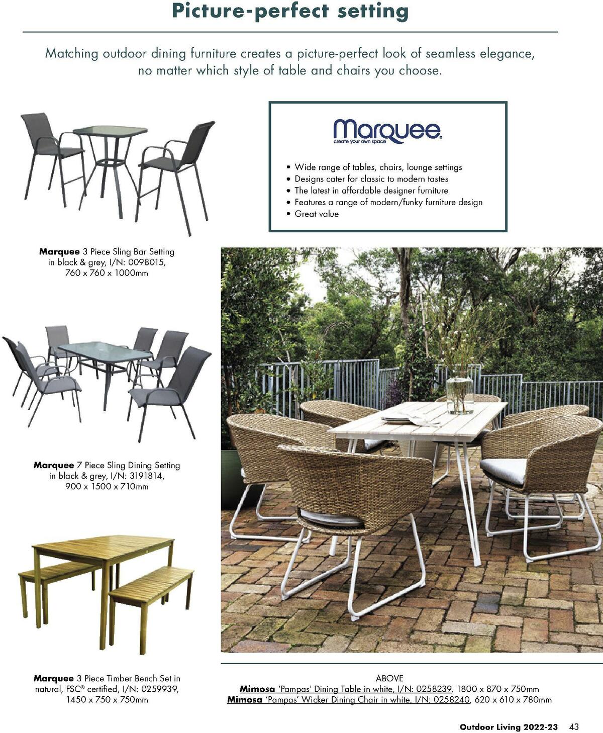 Bunnings Warehouse Outdoor Living Catalogues from 20 September