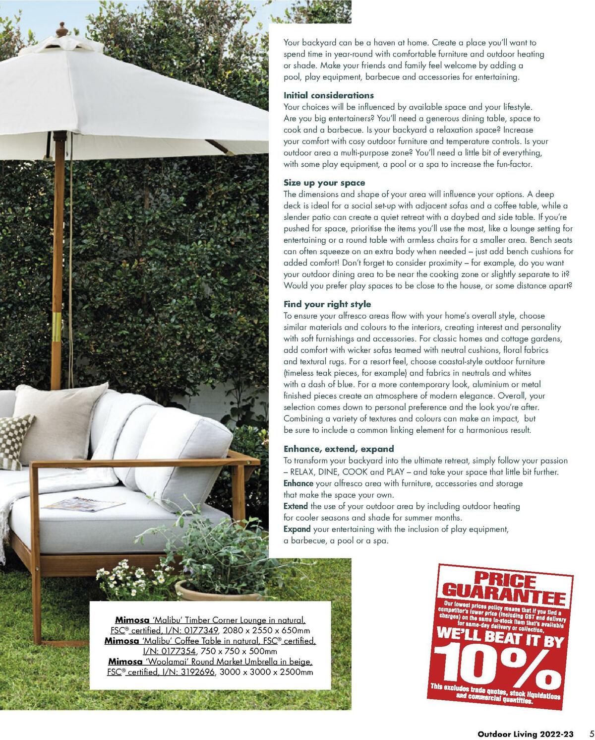 Bunnings Warehouse Outdoor Living Catalogues from 20 September