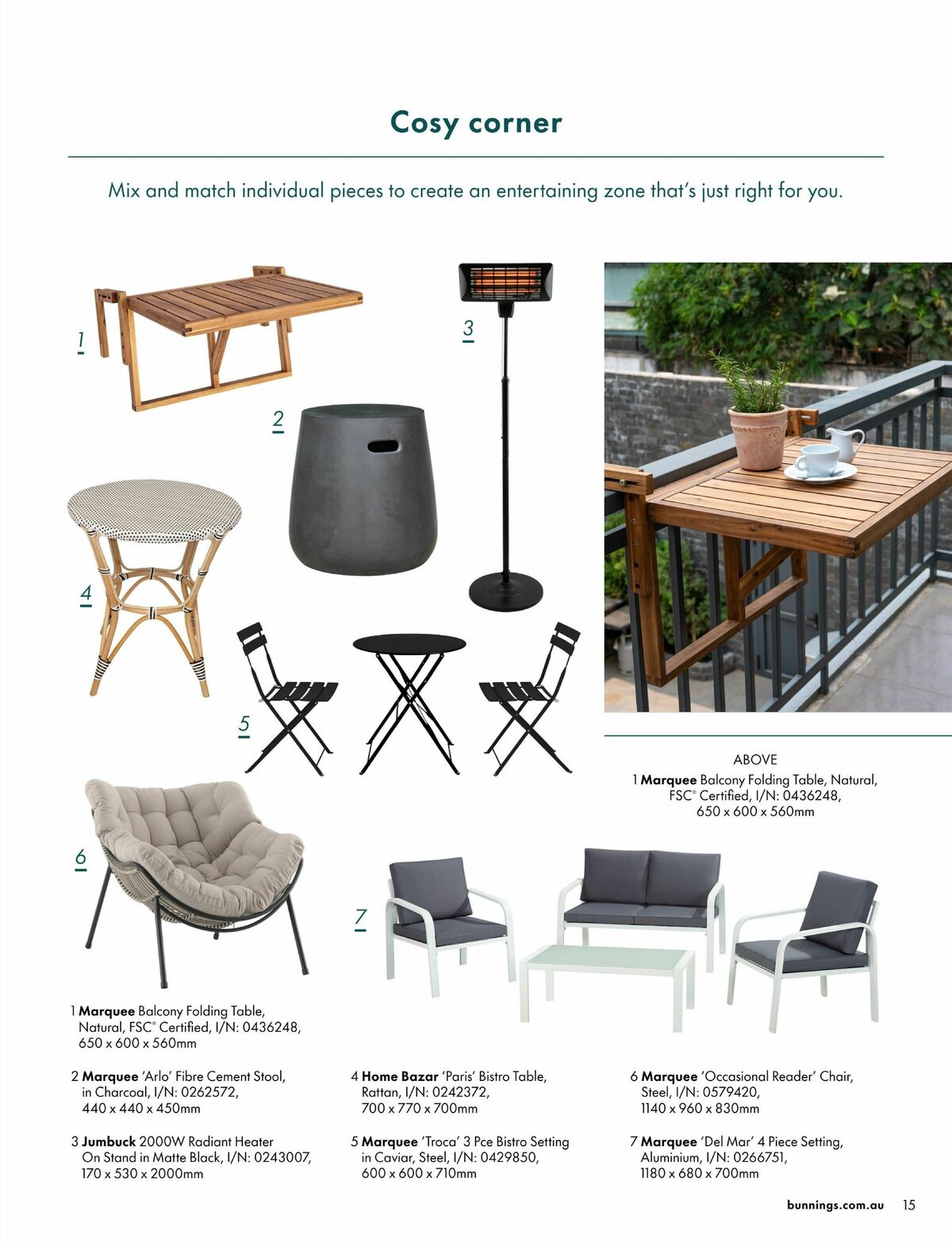 Bunnings Warehouse Outdoor Living Range Book Catalogues from 3 September