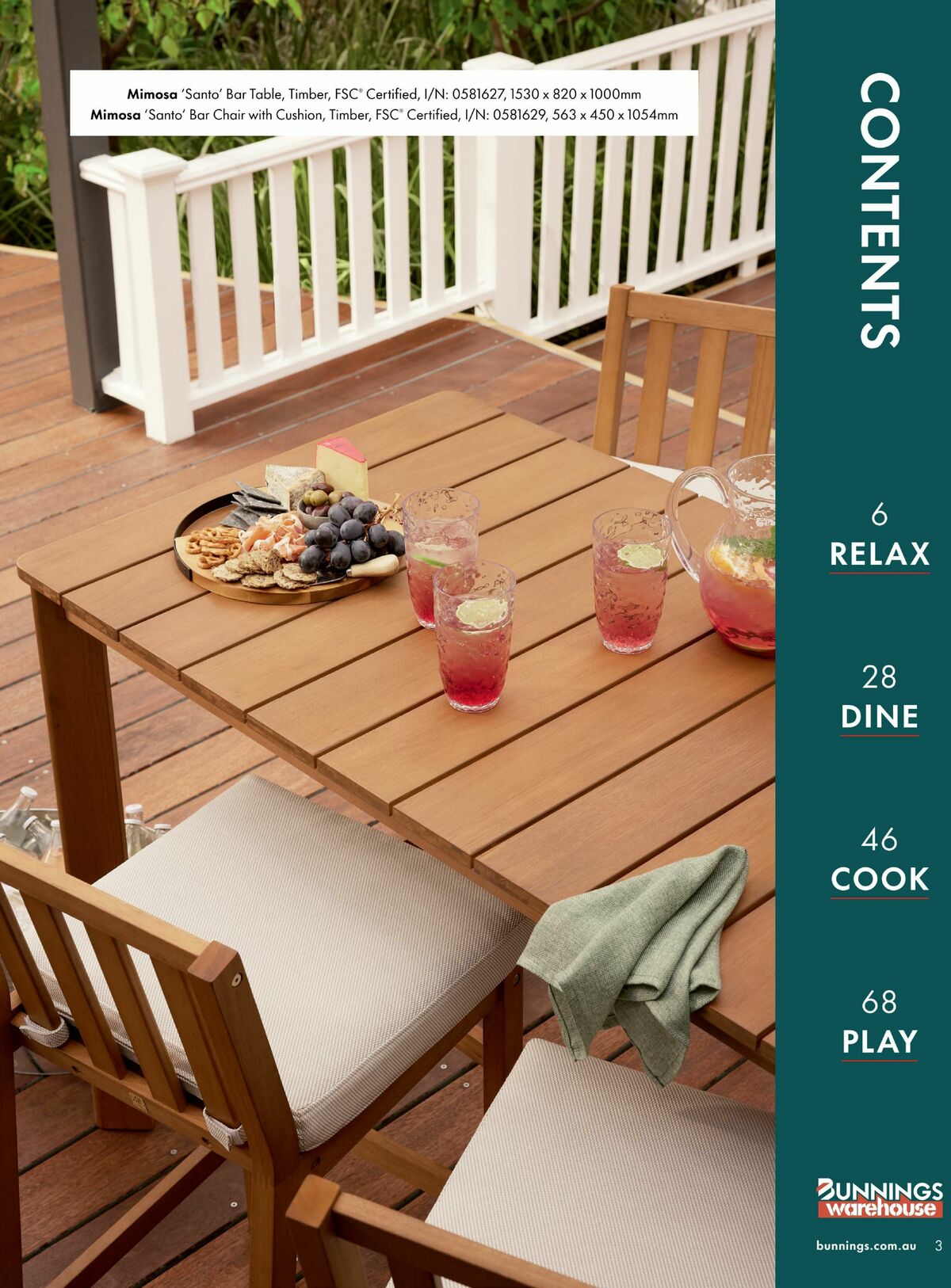 Bunnings Warehouse Outdoor Living Range Book Catalogues from 3 September