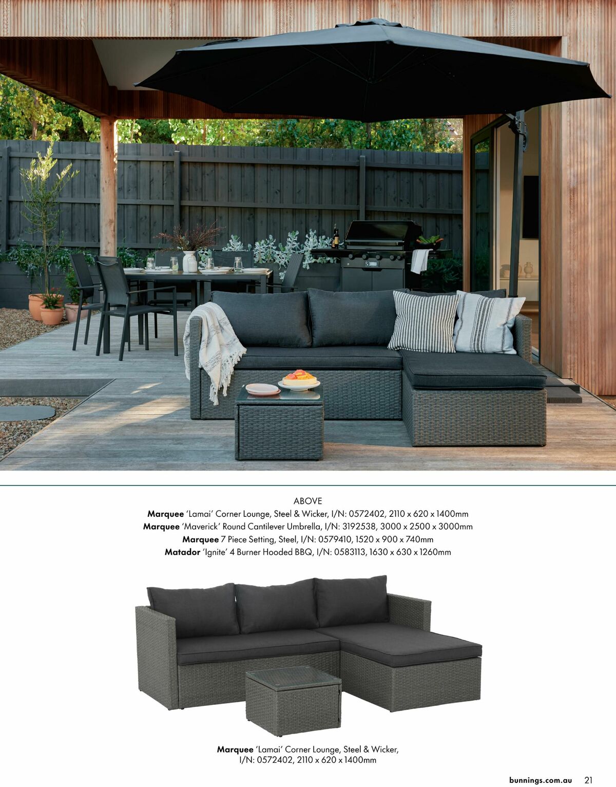 Bunnings Warehouse Outdoor Living Range Book Catalogues from 3 September