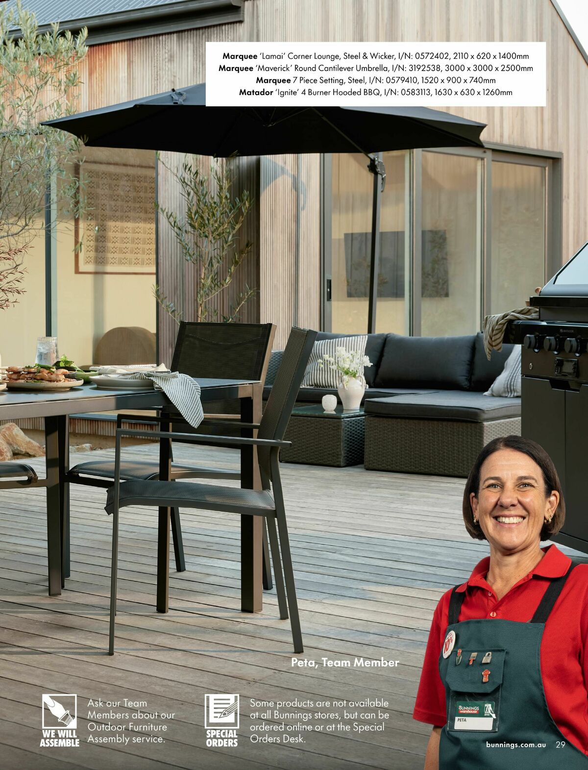 Bunnings Warehouse Outdoor Living Range Book Catalogues from 3 September