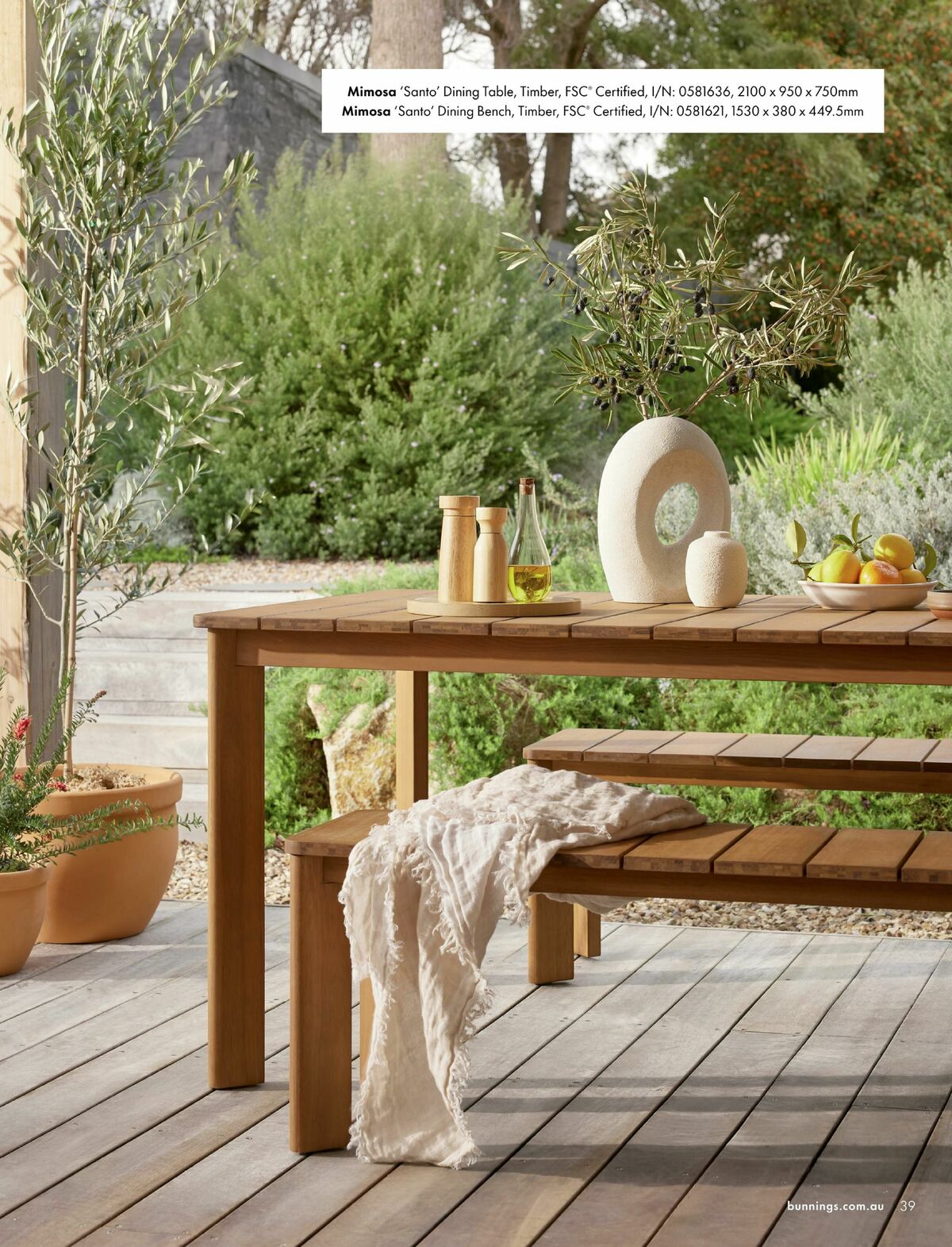 Bunnings Warehouse Outdoor Living Range Book Catalogues from 3 September