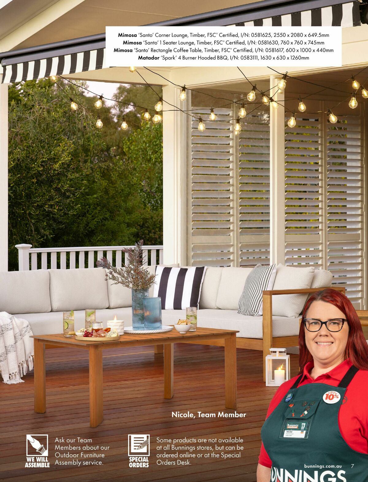 Bunnings Warehouse Outdoor Living Range Book Catalogues from 3 September