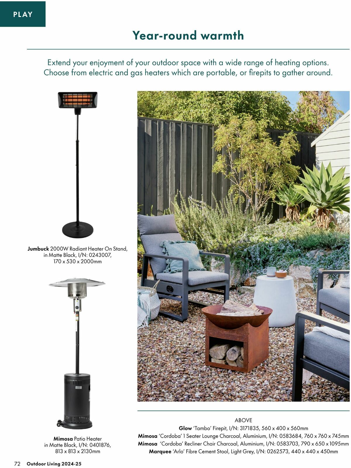 Bunnings Warehouse Outdoor Living Range Book Catalogues from 3 September