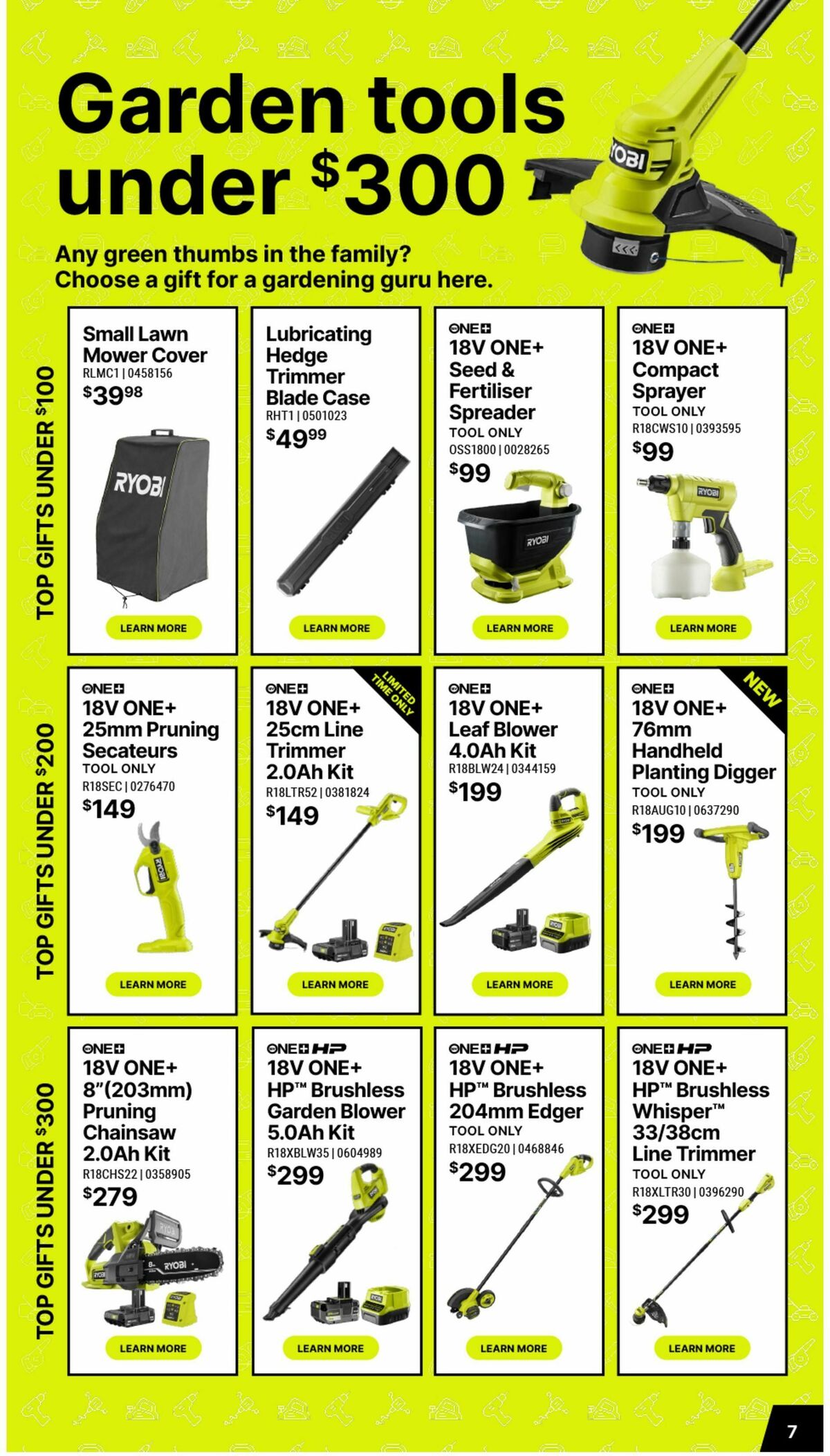 Bunnings Warehouse RYOBI Christmas Catalogue Catalogues from 17 November