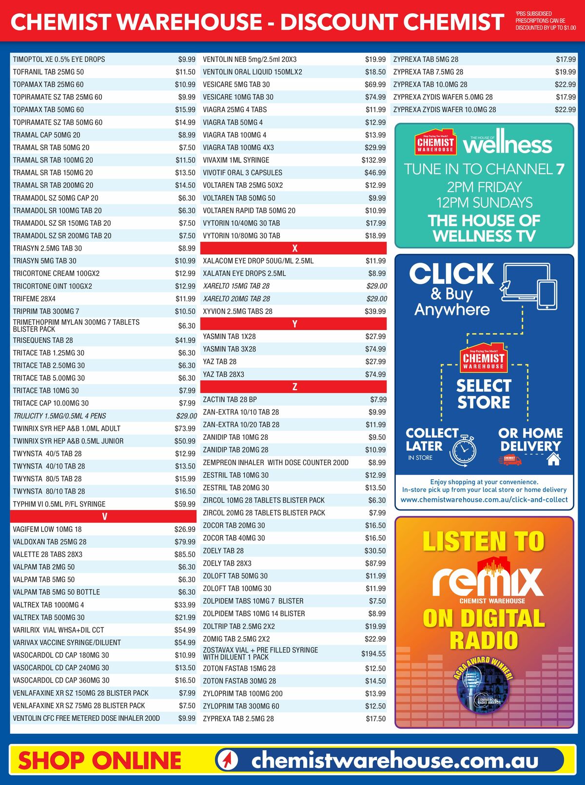 Chemist Warehouse Discounted! Prescriptions Catalogues from 2 August