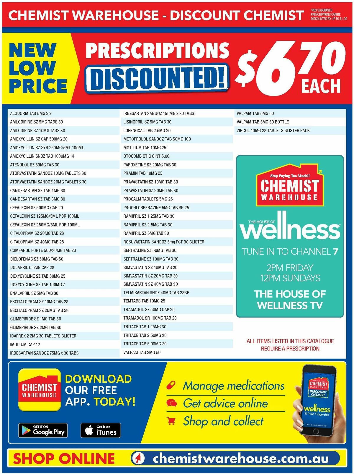 Chemist Warehouse Discounted! Prescriptions Catalogues from 22 April