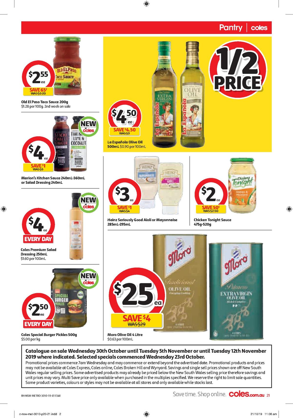 Coles Catalogues from 30 October