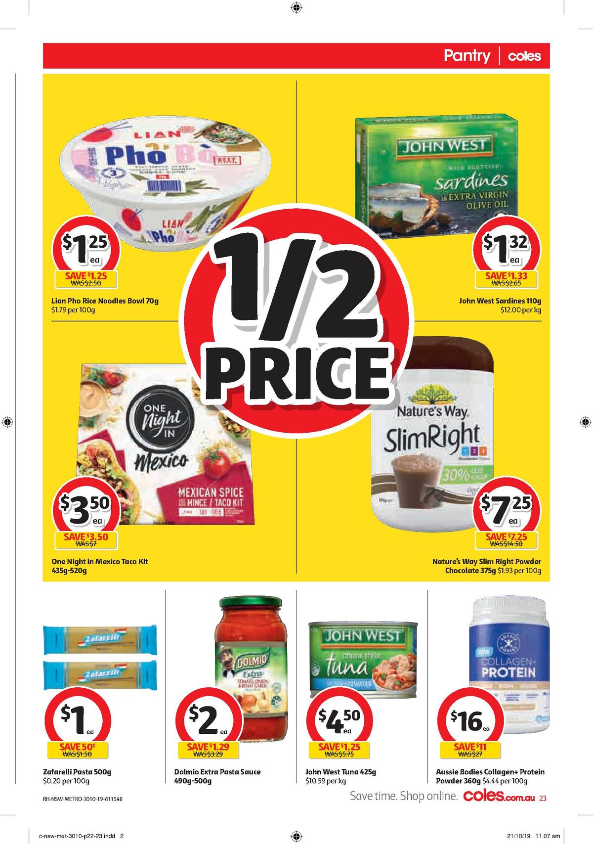 Coles Catalogues from 30 October