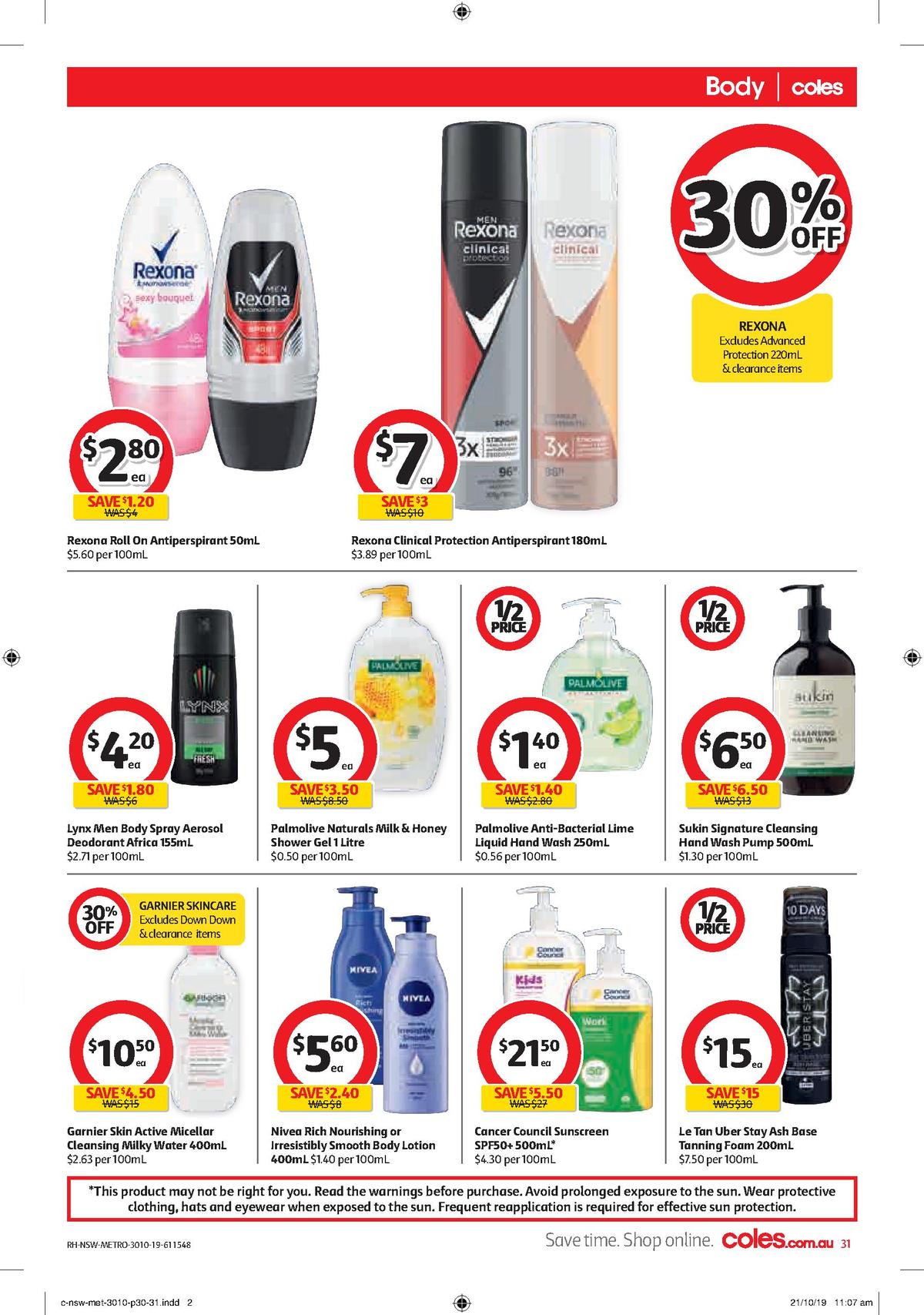 Coles Catalogues from 30 October