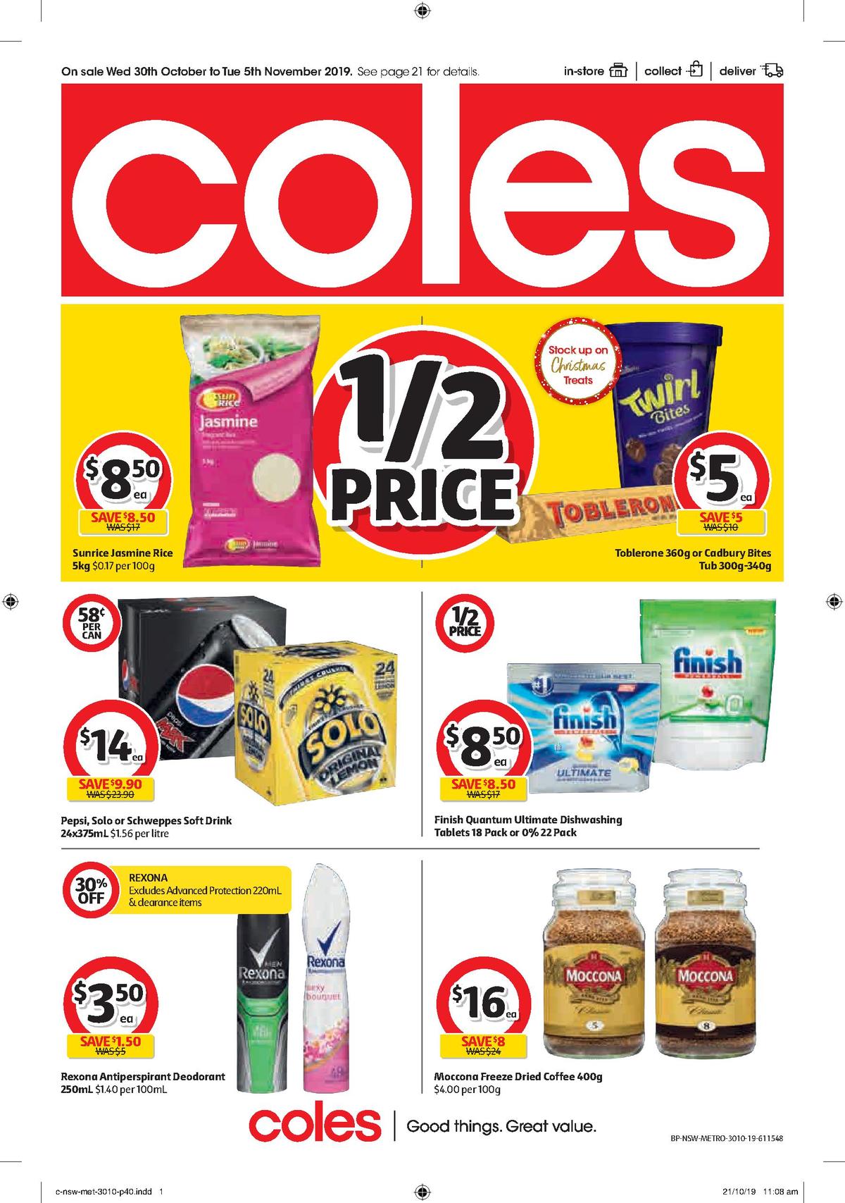 Coles Catalogues from 30 October