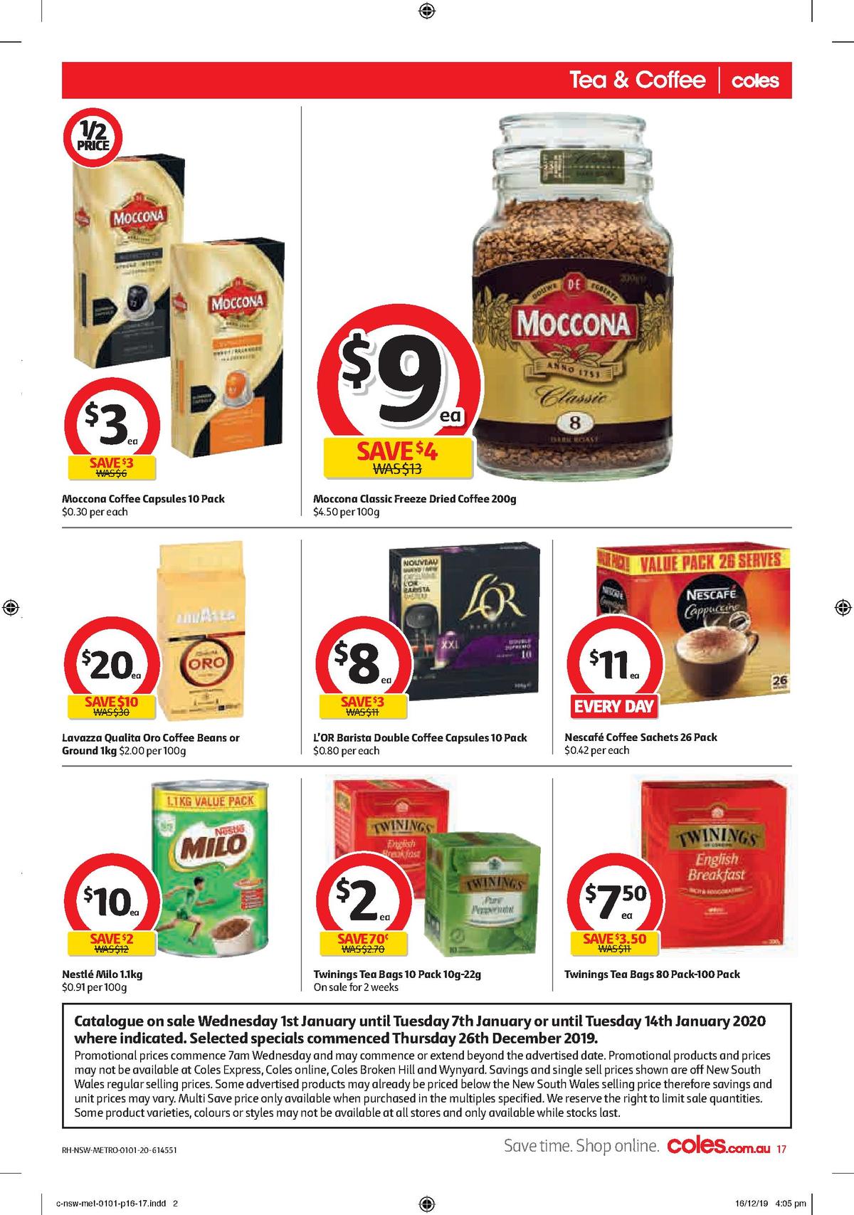 Coles Catalogues from 1 January