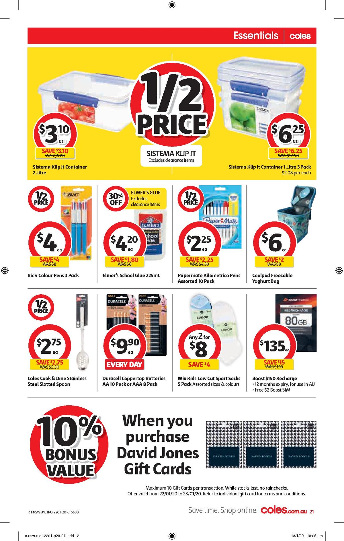 Coles Catalogues from 22 January