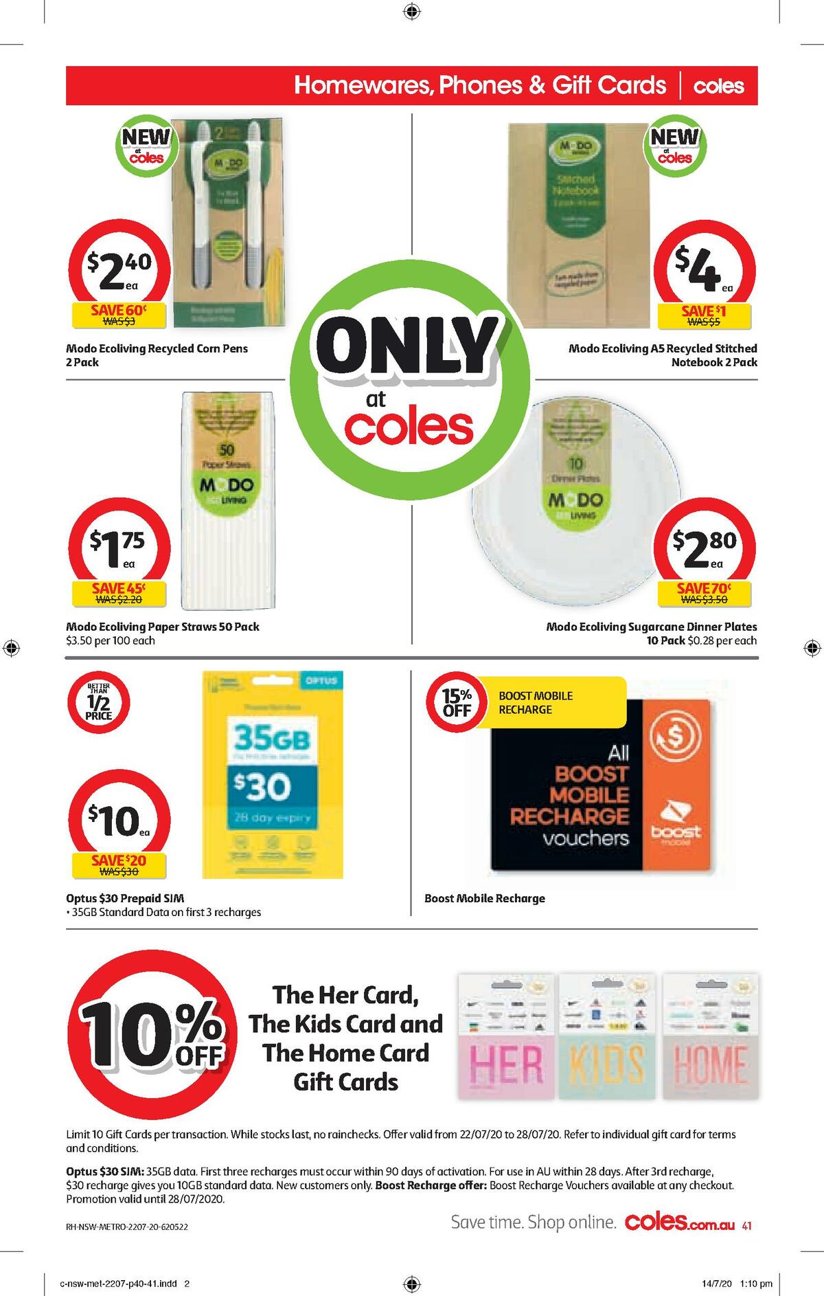 Coles Catalogues from 22 July