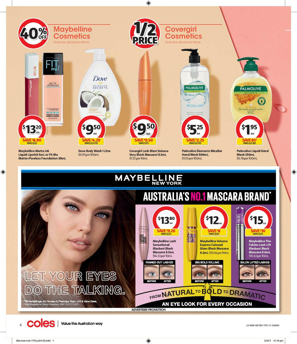 Coles Health & Beauty Catalogues from 17 March