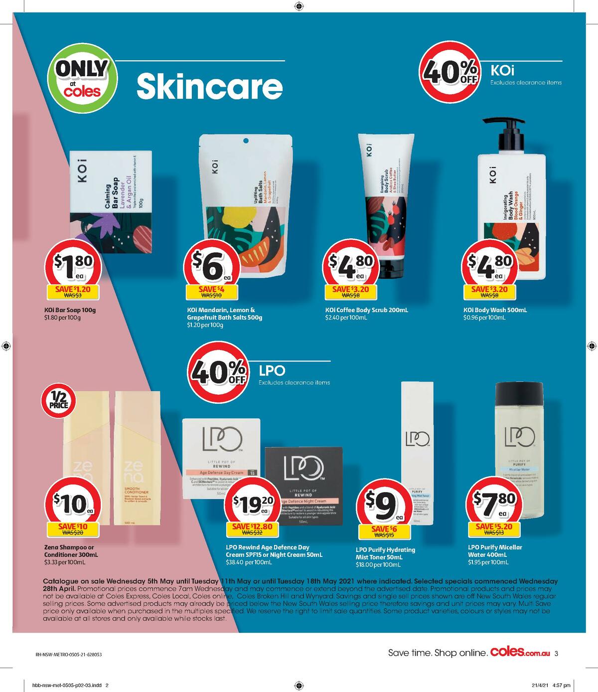 Coles Health & Beauty Catalogues from 5 May