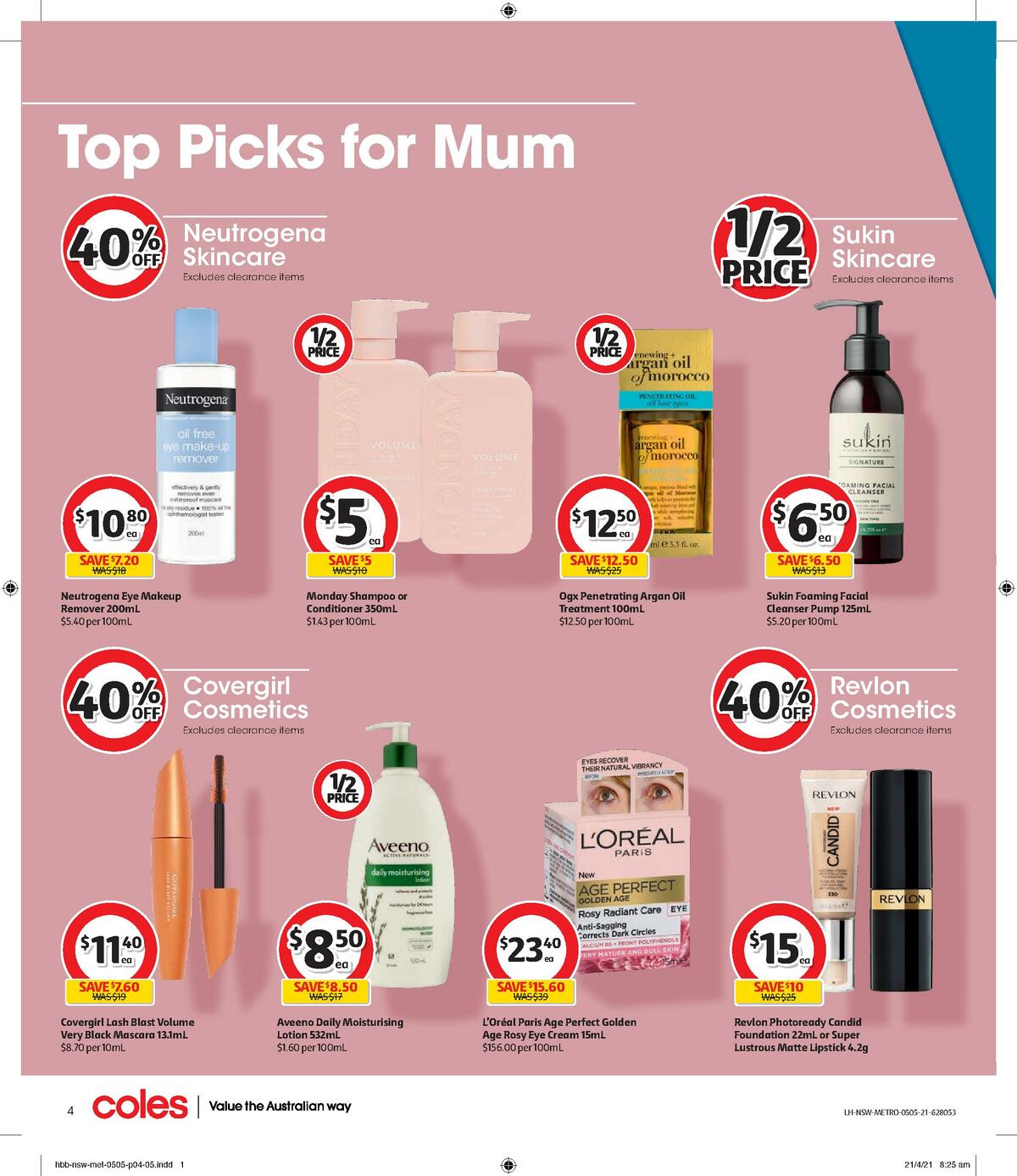 Coles Health & Beauty Catalogues from 5 May