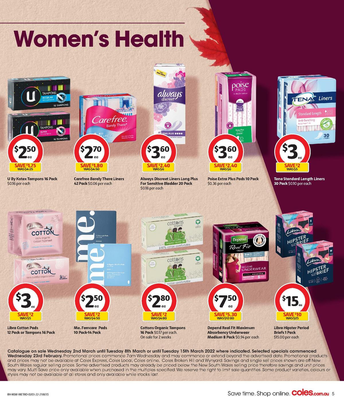 Coles Health & Beauty Catalogues from 2 March