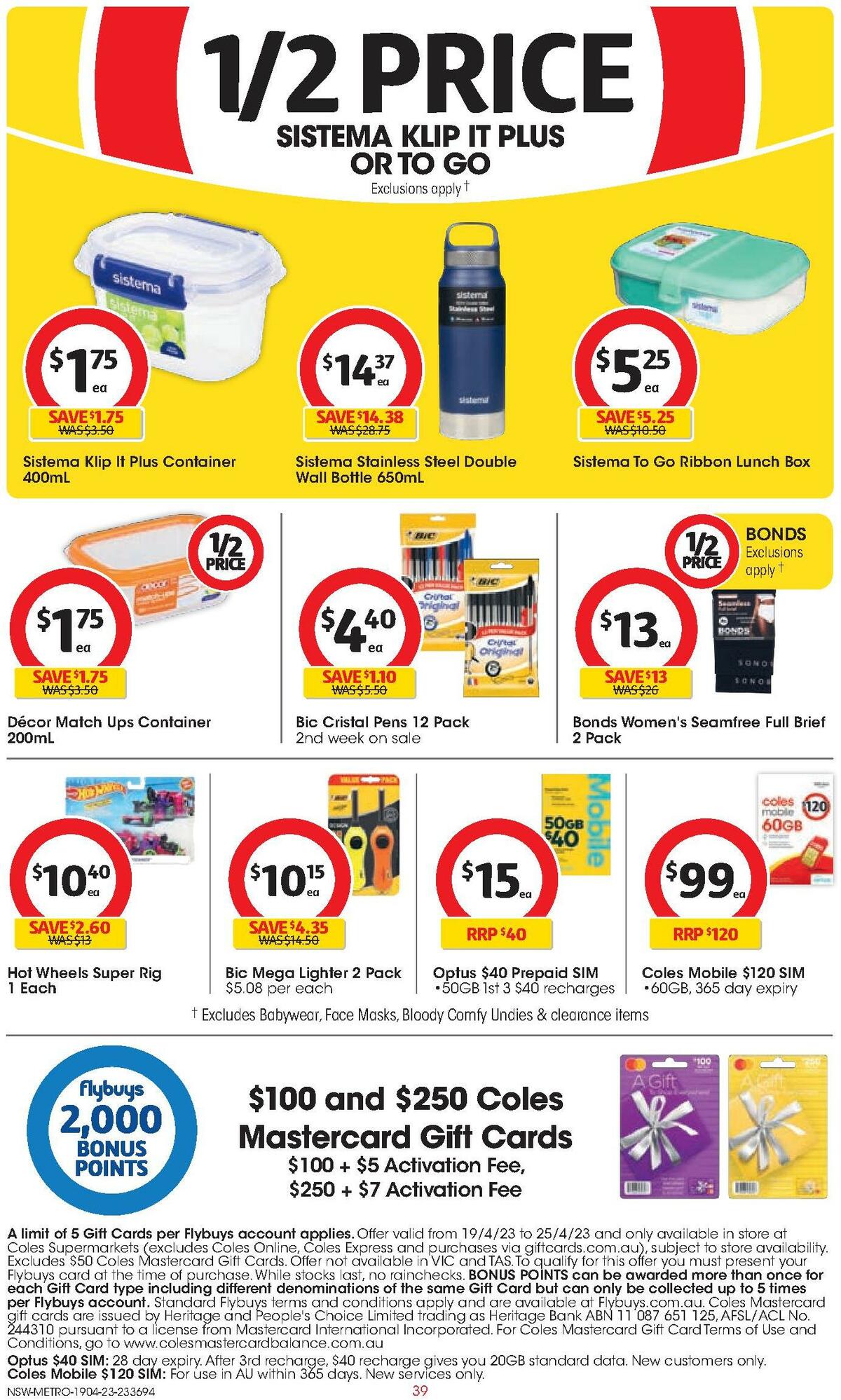 Coles Catalogues from 19 April