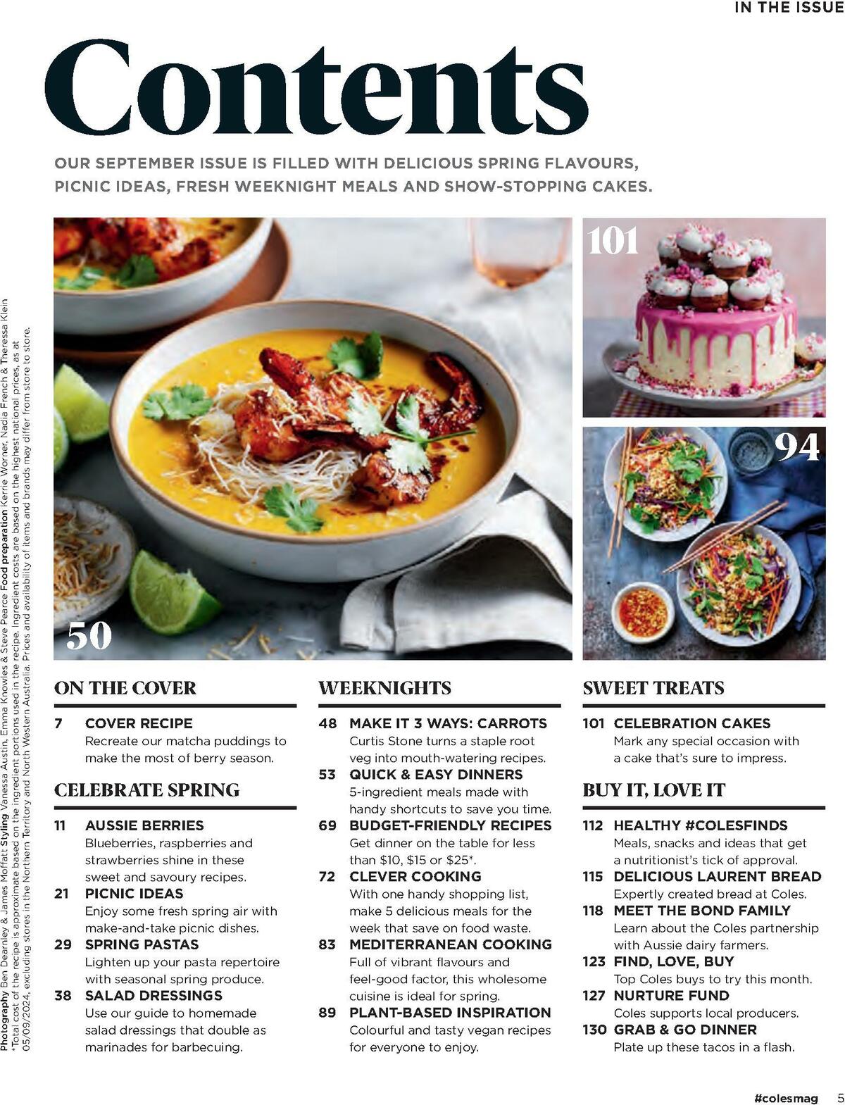 Coles Magazine September Catalogues from 1 September