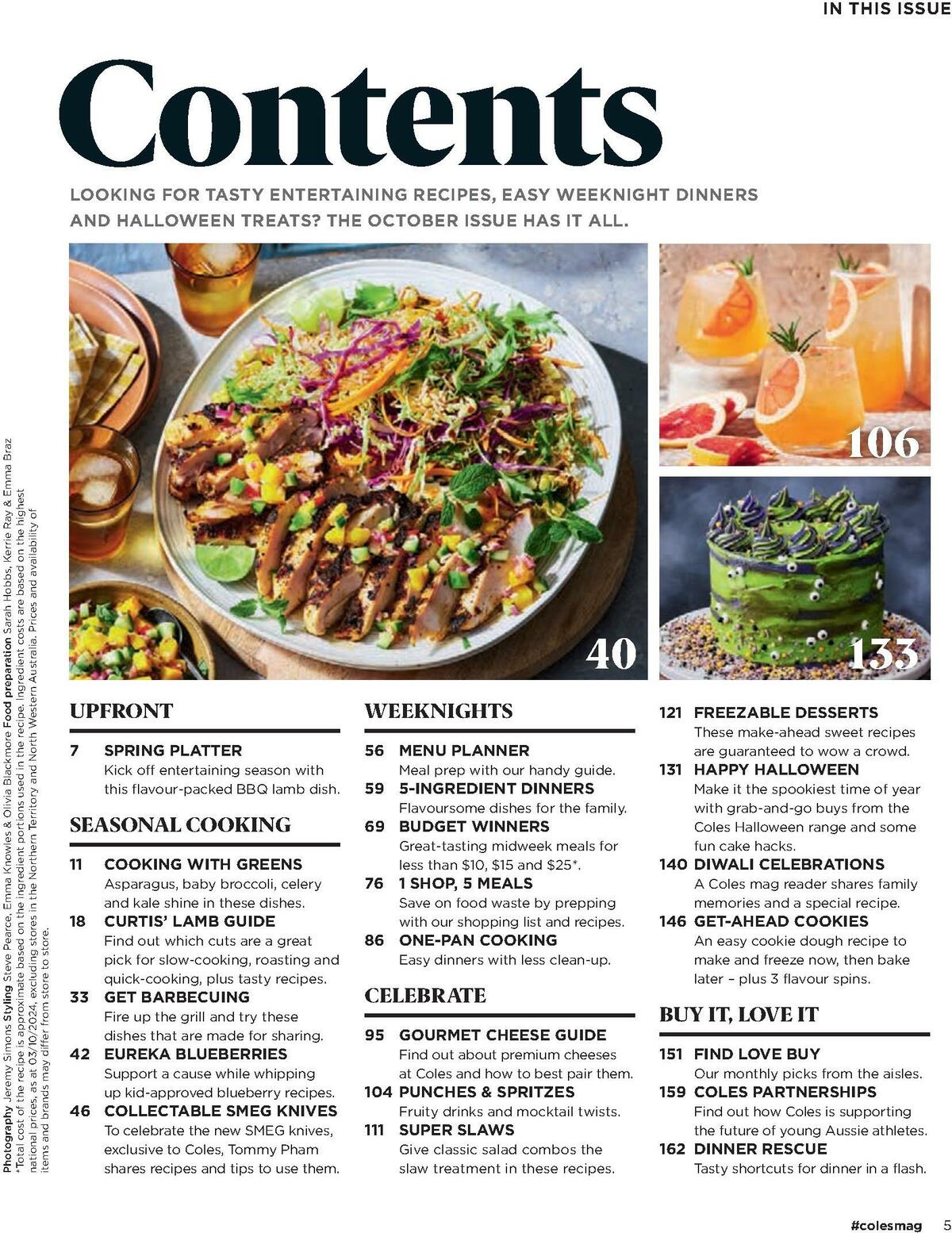 Coles Magazine October Catalogues from 1 October