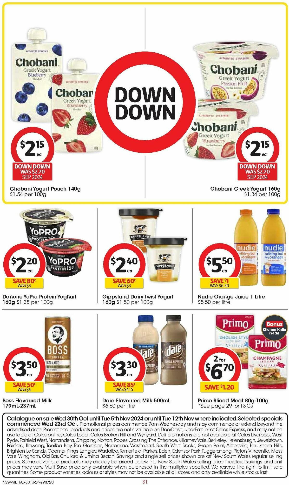 Coles Catalogues from 30 October