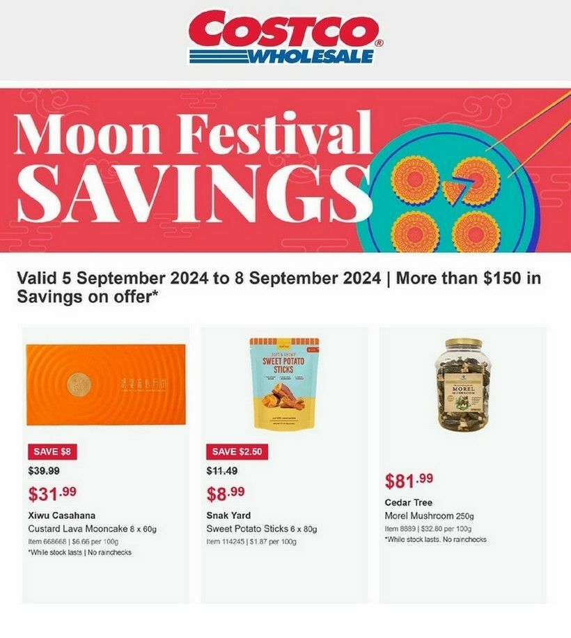 Costco Moon Festival Savings Catalogues from 5 September