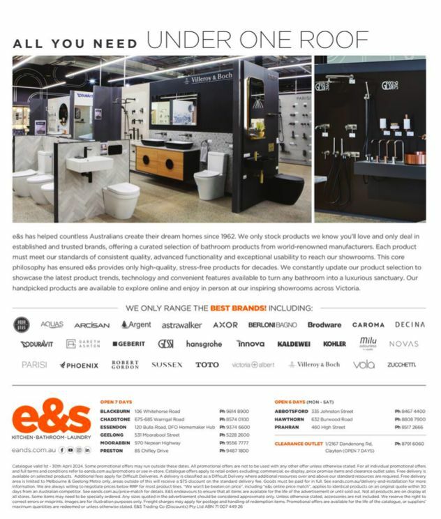 E&S Catalogues from 1 April