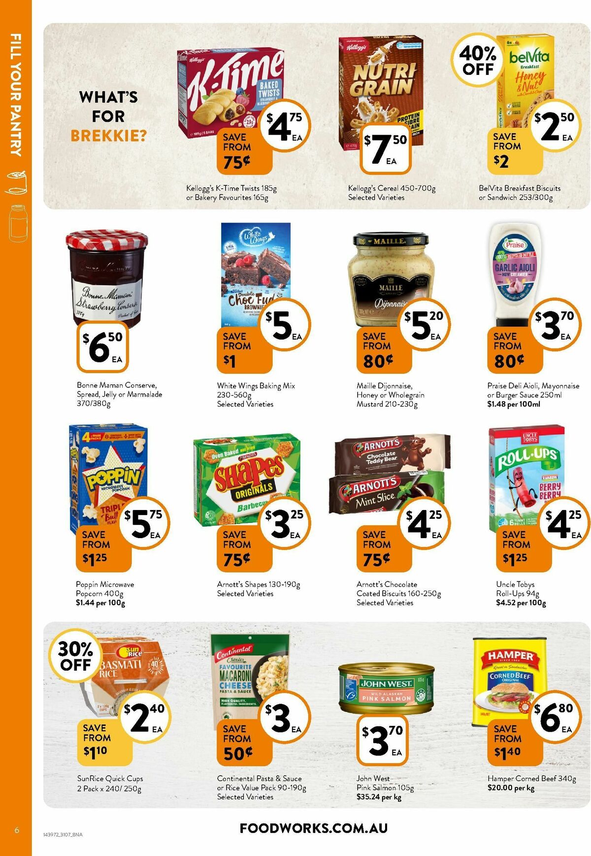 FoodWorks Catalogues from 31 July