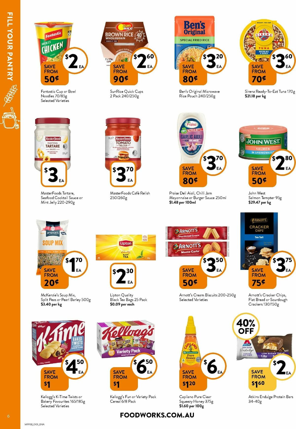 FoodWorks Catalogues from 1 January