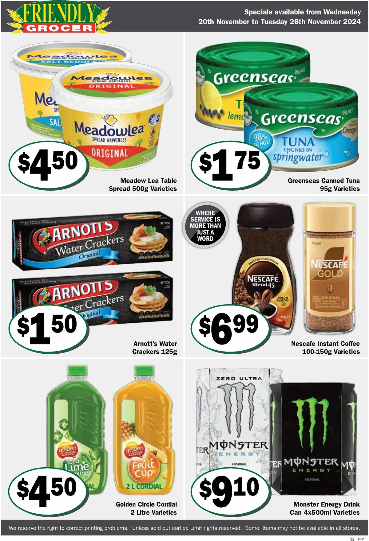 Friendly Grocer Catalogues from 20 November