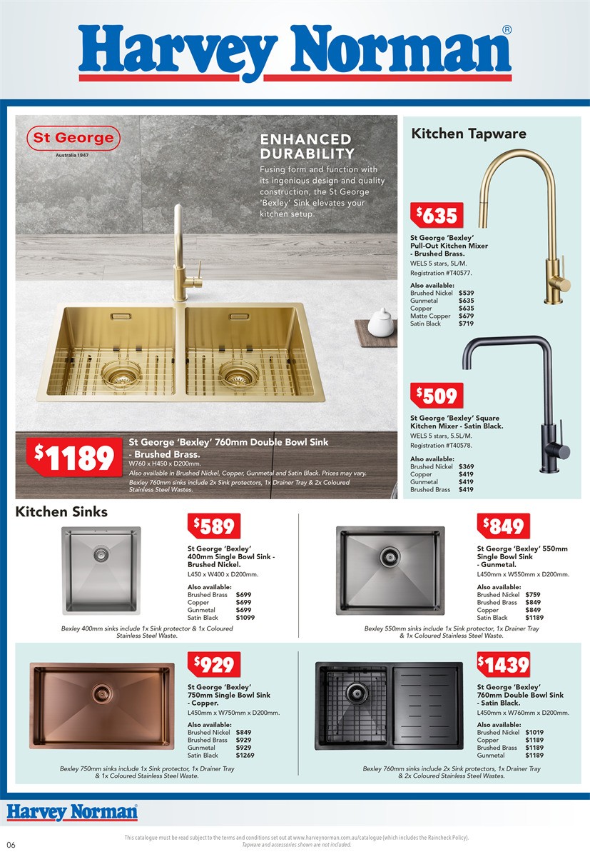 Harvey Norman Bathroom and Tiles February Catalogues from 8 February