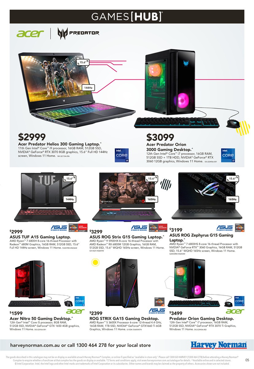 Harvey Norman Computers Hardware Range Catalogues from 15 March