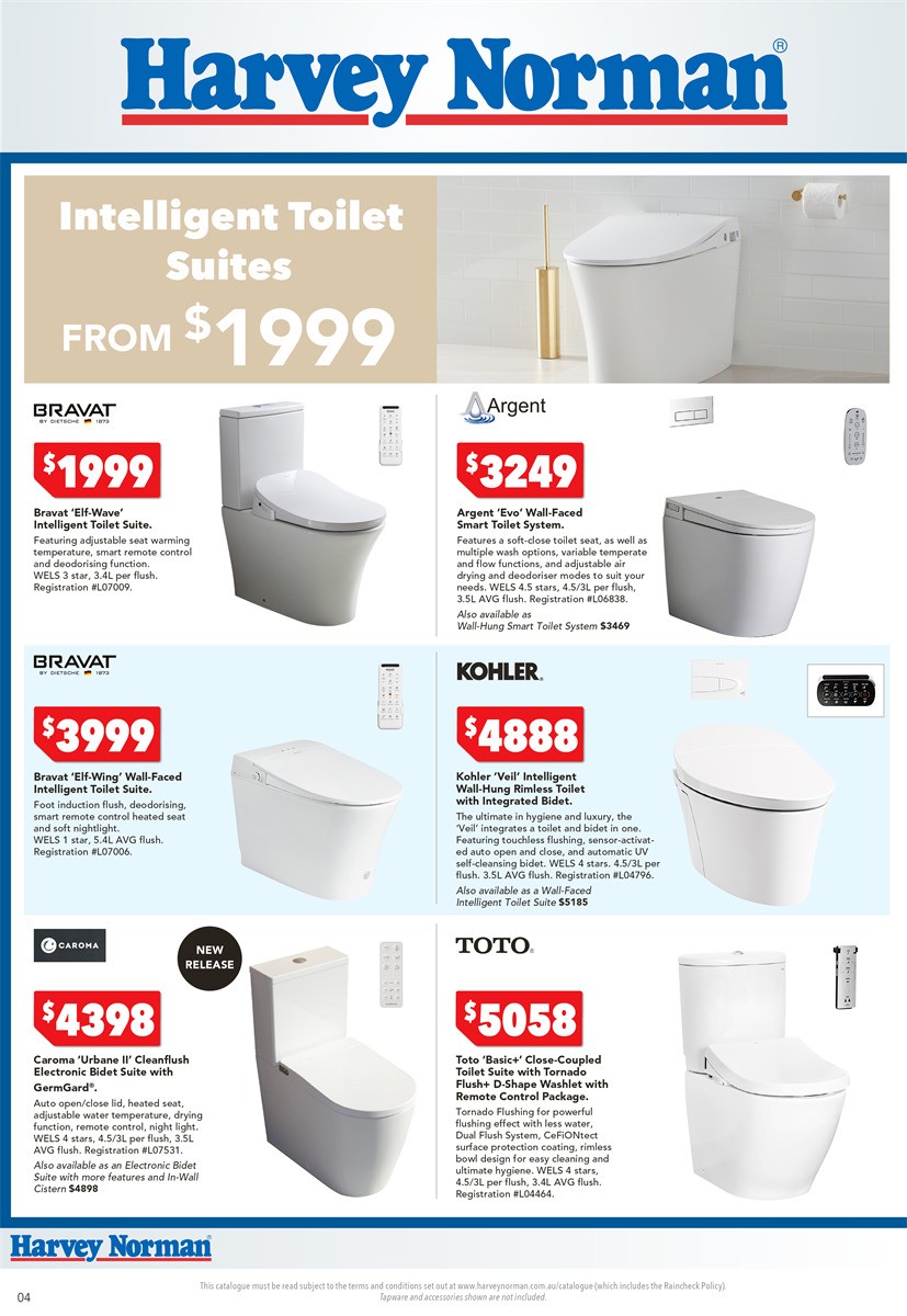 Harvey Norman Bathroom and Tiles Catalogues from 5 April