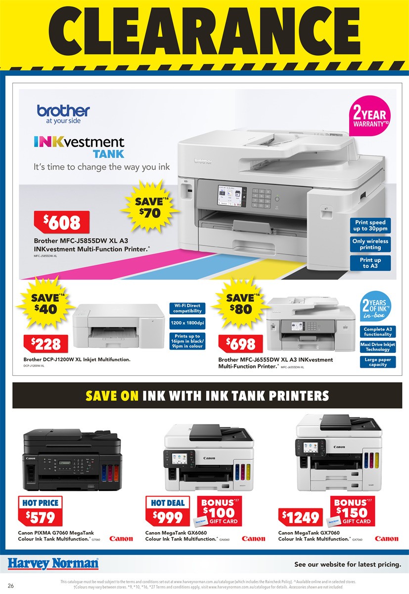 Harvey Norman Computer Clearance Catalogues from 6 June