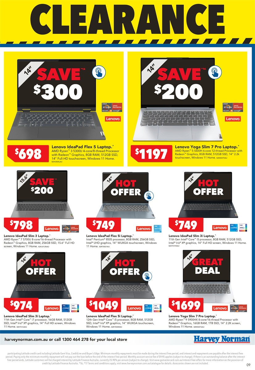 Harvey Norman Computer Clearance Catalogues from 6 June