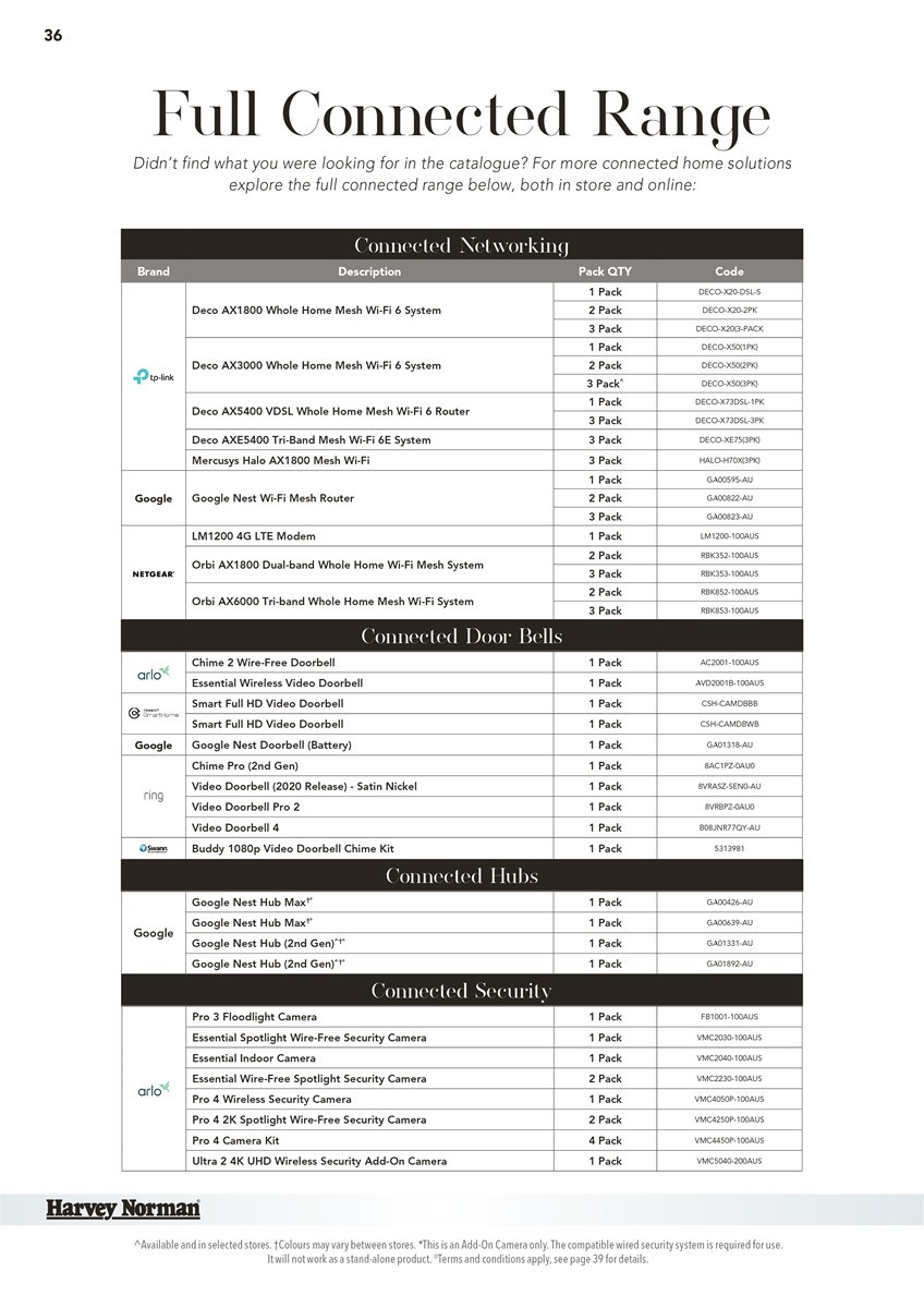 Harvey Norman Connected Home Catalogues from 21 June