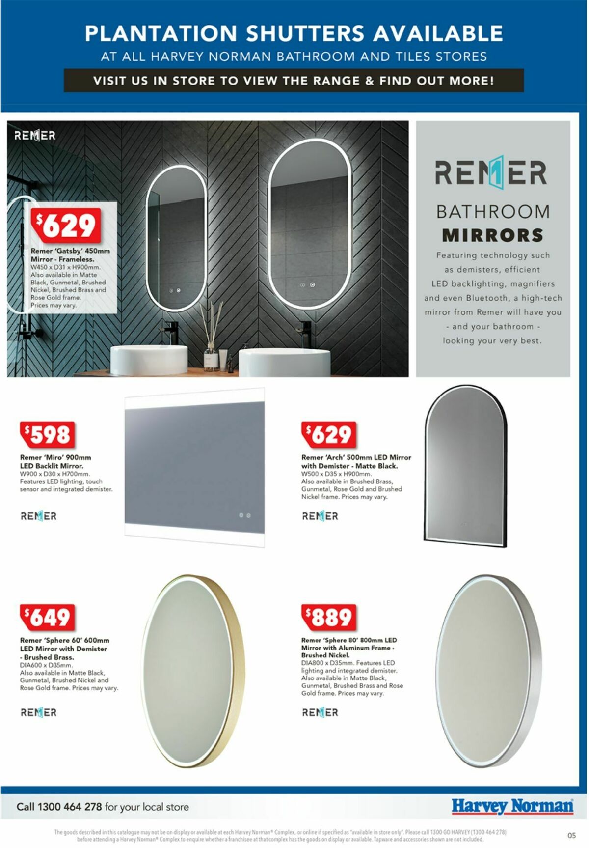 Harvey Norman October Bathrooms & Tiles Catalogues from 13 October