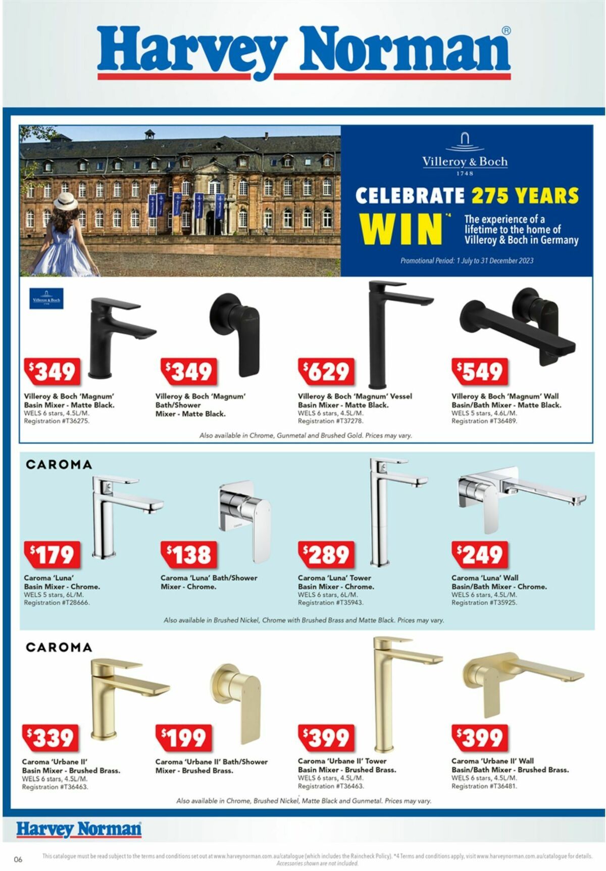 Harvey Norman October Bathrooms & Tiles Catalogues from 13 October