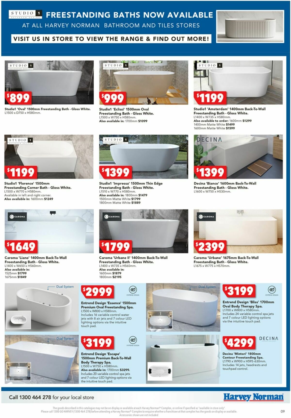 Harvey Norman October Bathrooms & Tiles Catalogues from 13 October